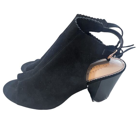 LC Lauren Conrad Sunstone Black Sling Back Heeled Booties Women's Size 9.5 - Picture 4 of 13